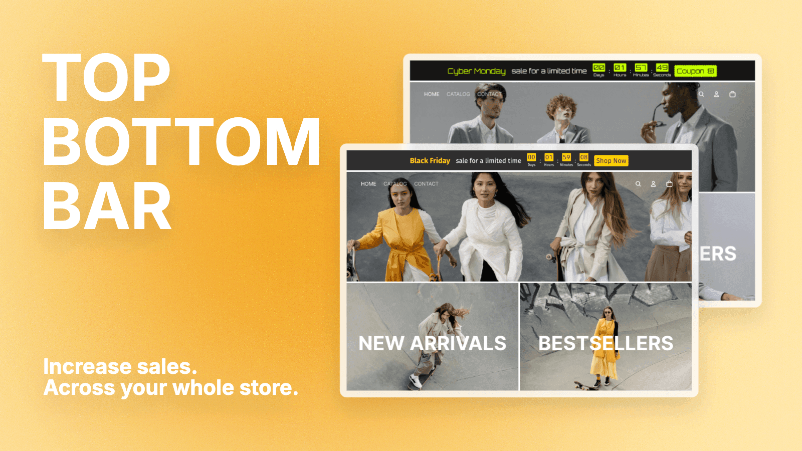 Page Top/Bottom Countdown Timer Bar