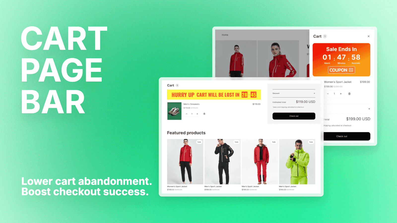 Cart Page Countdown Timer Bar